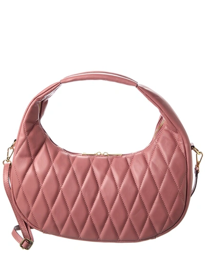 Shop Persaman New York Angolene Quilted Leather Shoulder Bag In Pink