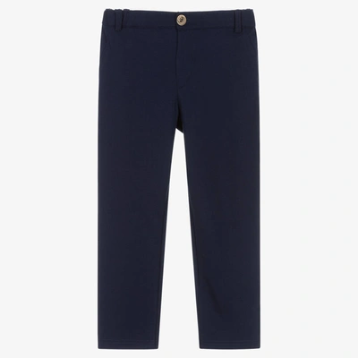 Shop Everything Must Change Boys Navy Blue Milano Jersey Trousers