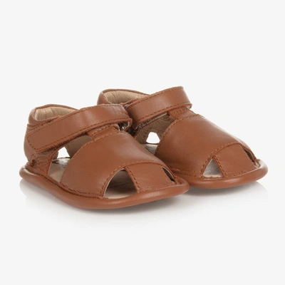Shop Old Soles Brown Leather Baby Sandals