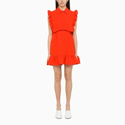 Sportmax Red Dress With Ruffles In Red