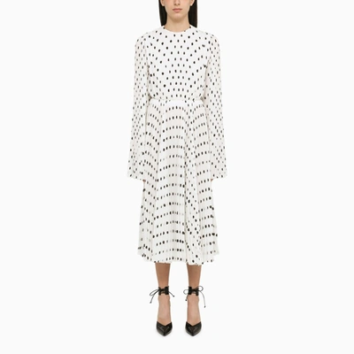 Shop Balenciaga | Hand Drawn Polka Dot White Dress