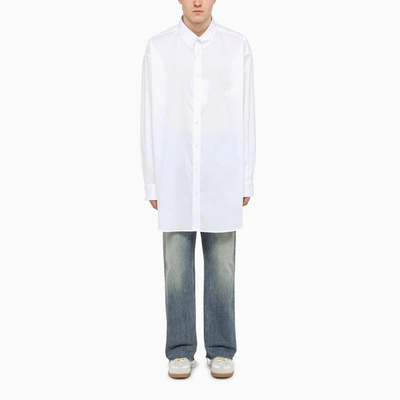 Shop Maison Margiela Oversize White Cotton Shirt