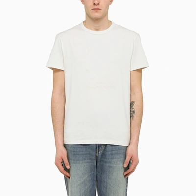 Shop Maison Margiela | Chalk T-shirt With Embroidery In White