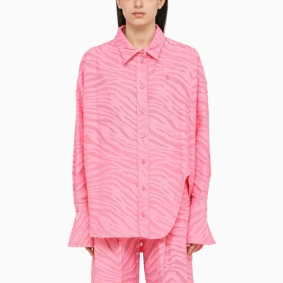 Shop Attico The  | Geranium-coloured Diana Wide Shirt In Pink