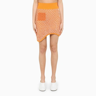 Shop Ph5 Orange Mesh Miniskirt