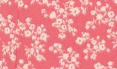 Shop Melrose And Market Smocked Flutter Sleeve Midi Dress In Dusty Pink Mini Floral