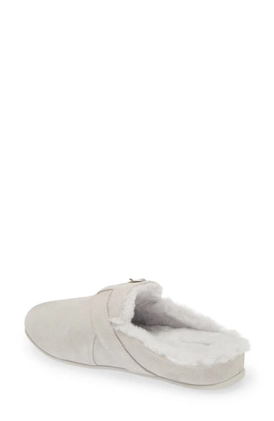 Shop Fitflop Chrissie Genuine Shearling Slipper In Tiptoe Grey