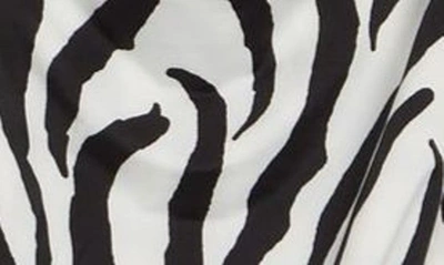 Shop Afrm Palmetto Asymmetric Minidress In Blanc Zebra