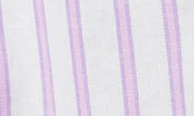 Shop Petite Plume Kids' Stripe French Ticking Nightgown In Purple