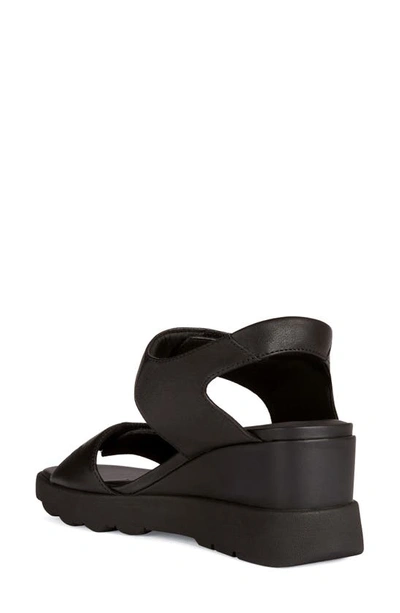 Shop Geox Spherica Wedge Sandal In Black