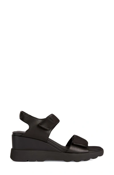 Shop Geox Spherica Wedge Sandal In Black