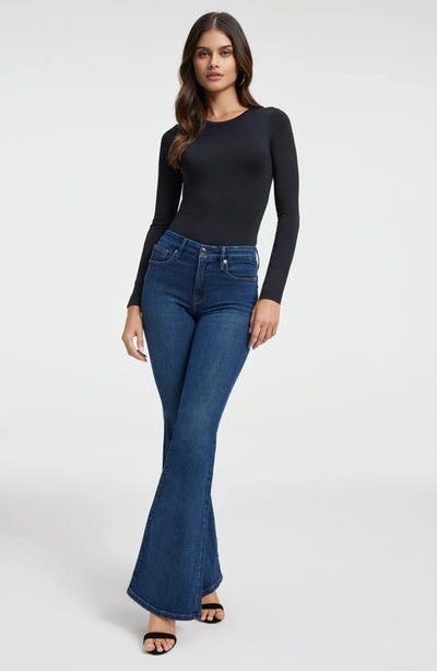 Shop Good American Good Legs Flare Jeans In Bb04