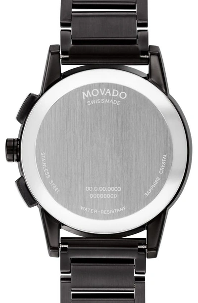 Shop Movado Museum Sport Chronograph Bracelet Watch, 43mm In Black