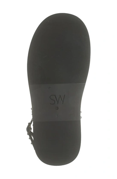 Shop Stuart Weitzman Embellished Summer Flatform Sandal In Black