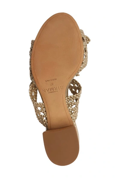 Shop Alexandre Birman Clarita Intreccio Doppia Metallic Leather Sandal In Golden