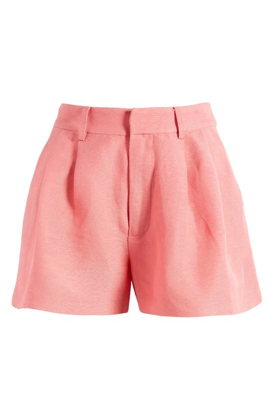 Shop Paige Andie Linen Blend Shorts In Dusty Bubblegum