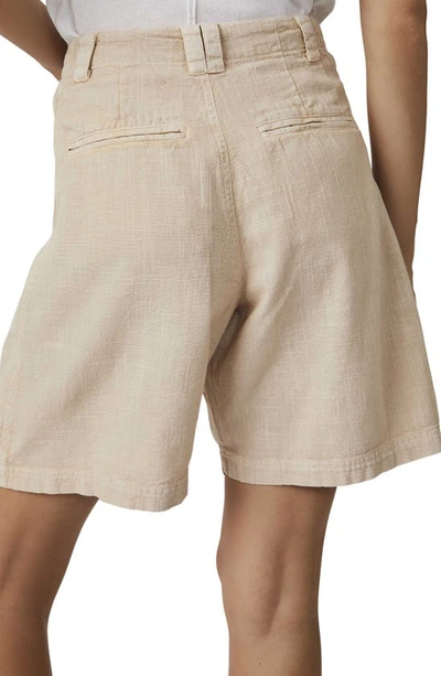 Shop Free People Say So Cotton Trouser Shorts In Pebble