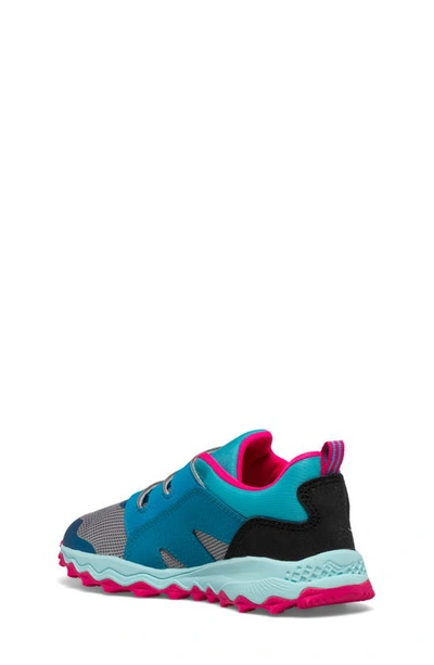 Shop Saucony Kids' Peregrine 12 Boa® Water Repellent Trail Sneaker In Turq/ Pink