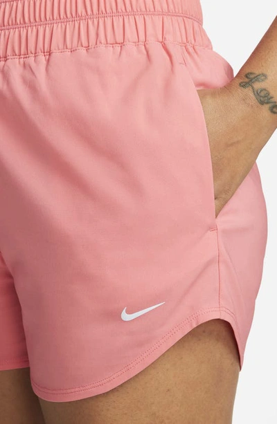Shop Nike Dri-fit Ultra High Waist 3-inch Brief-lined Shorts In Sea Coral