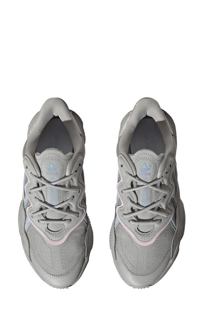 Shop Adidas Originals Ozweego Sneaker In Grey/ Blue Dawn/ Clear Pink