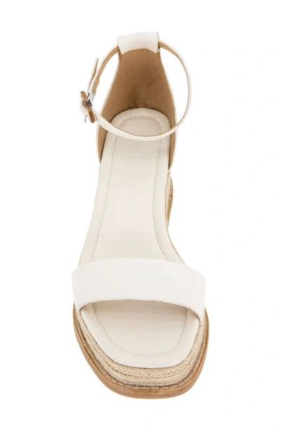 Shop Splendid Darcy Ankle Strap Espadrille Platform Wedge Sandal In Ivory