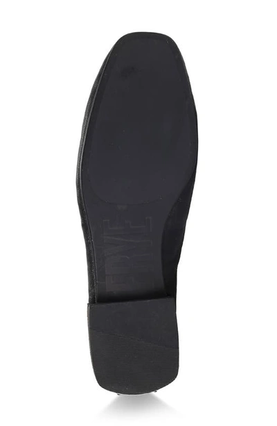 Shop Frye Claire Flat In Black - Oyster Leather
