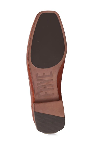 Shop Frye Claire Flat In Cognac Oyster Leather