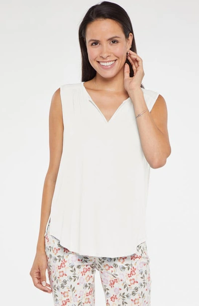 Nydj Perfect Sleeveless Blouse In Optic White