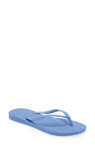 Shop Havaianas Slim Flip Flop In Provence Blue