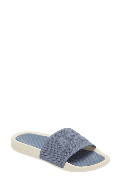 Shop Apl Athletic Propulsion Labs Big Logo Techloom Knit Sport Slide In Slate / Pristine