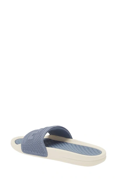 Shop Apl Athletic Propulsion Labs Big Logo Techloom Knit Sport Slide In Slate / Pristine