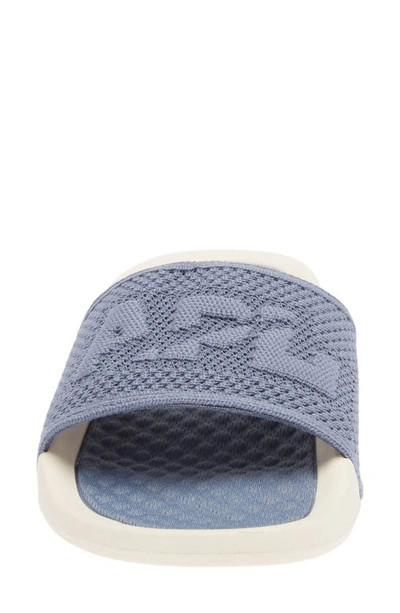 Shop Apl Athletic Propulsion Labs Big Logo Techloom Knit Sport Slide In Slate / Pristine