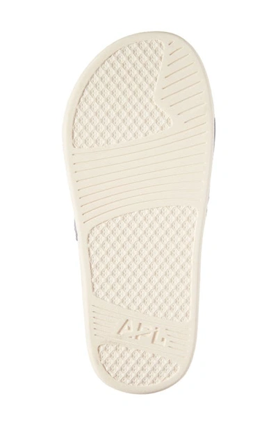 Shop Apl Athletic Propulsion Labs Big Logo Techloom Knit Sport Slide In Slate / Pristine