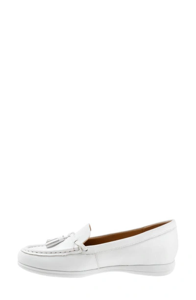 Shop Trotters Dawson Tassel Loafer In White