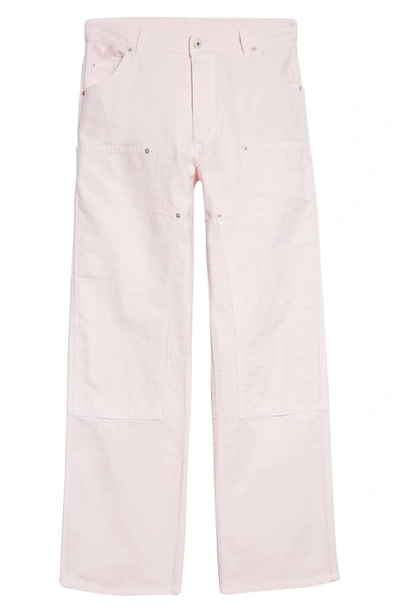 Shop Heron Preston White Stitch Carpenter Pants In Pink No Col