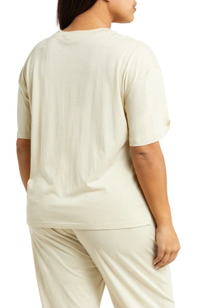 Shop Open Edit Core Sleep T-shirt In Beige Castle