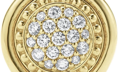 Lagos 18k Gold & Ceramic Meridian Diamond Stud Earrings In Gold