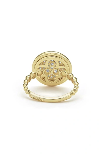 Shop Lagos Meridan Pavé Diamond Ring In Gold