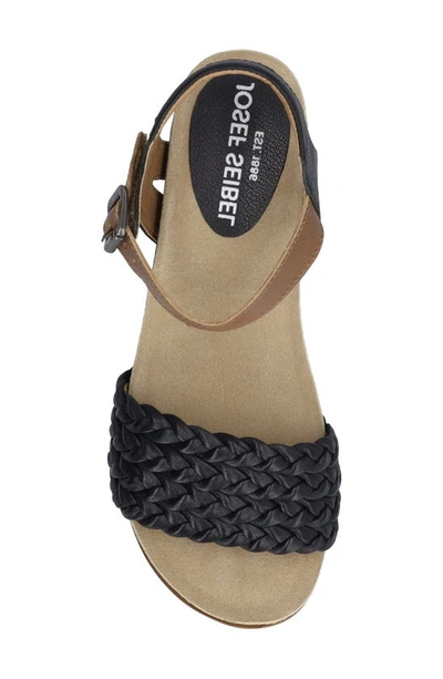 Shop Josef Seibel Clea Braided Sandal In Black