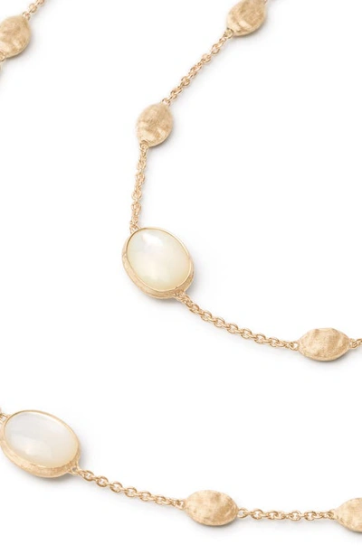 Shop Marco Bicego Siviglia 18k Yellow Gold & Mother-of-pearl Disc Station Long Necklace