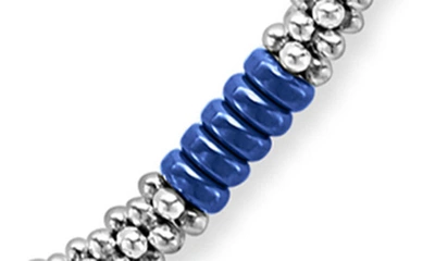 Lagos Blue Caviar Ceramic Station Necklace In Blue