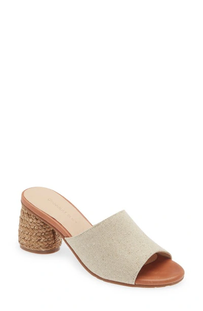 Shop Chocolat Blu Block Heel Sandal In Natural Linen