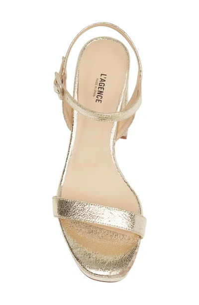 Shop L Agence Odila Platform Sandal In Gold