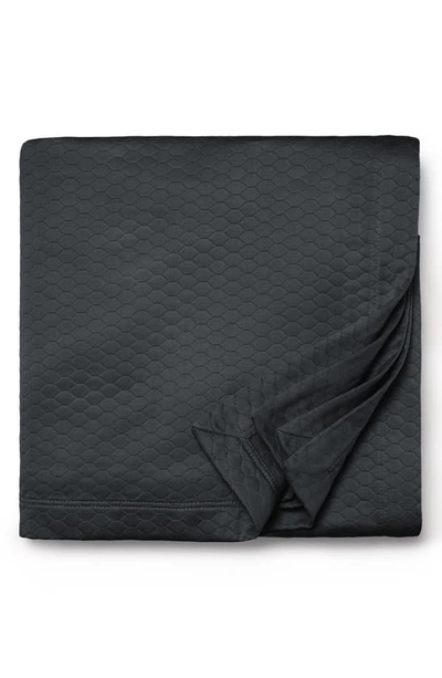 Shop Sferra Favo Coverlet In Charcoal