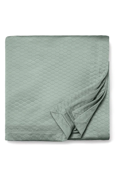 Shop Sferra Favo Coverlet In Seagreen