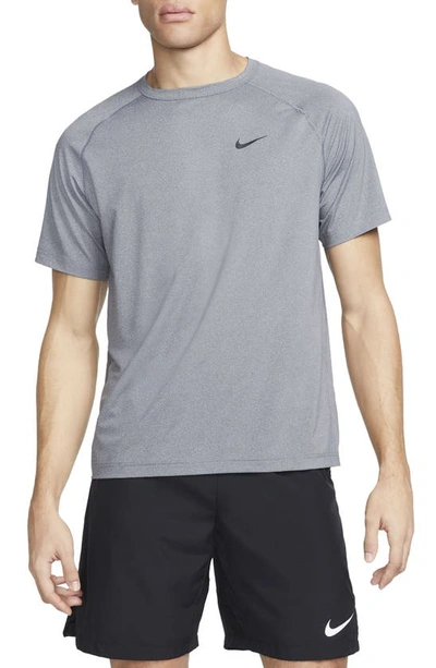 Shop Nike Dri-fit Ready Training T-shirt In Black/ Heather/ Black