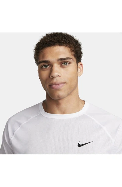 Shop Nike Dri-fit Ready Training T-shirt In White/ Black