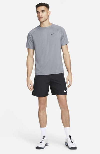 Shop Nike Dri-fit Ready Training T-shirt In Black/ Heather/ Black