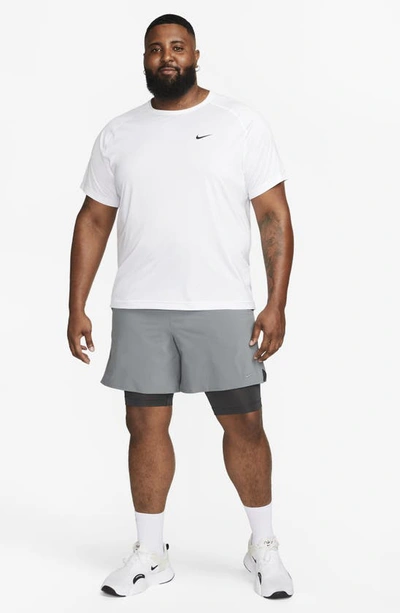 Shop Nike Dri-fit Ready Training T-shirt In White/ Black
