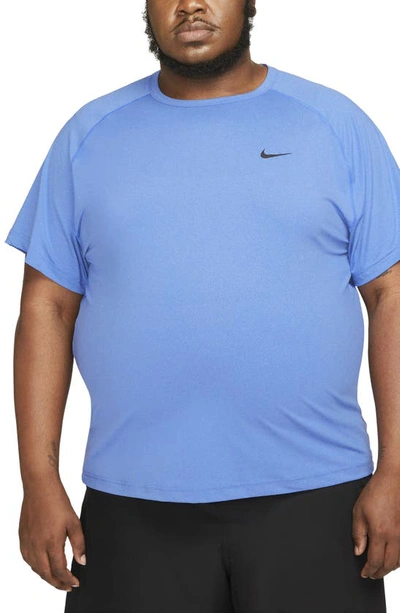 Shop Nike Dri-fit Ready Training T-shirt In Royal/ Heather/ Black